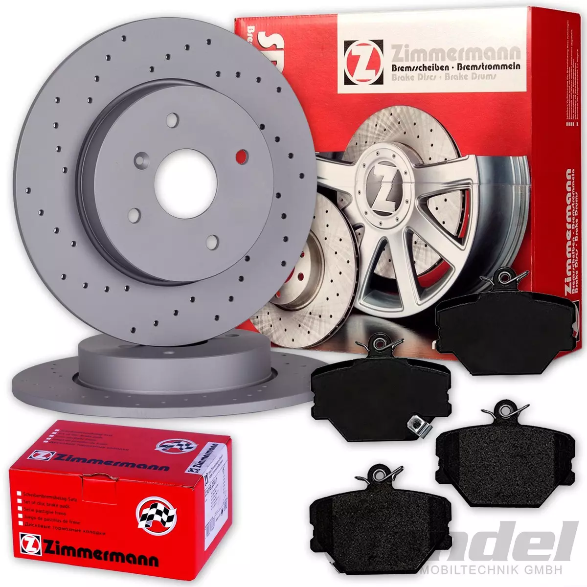 Гальмівні диски та колодки для Toyota Avensis T25 від Zimmermann Гальмівні диски та колодки для Toyota Avensis T25 від Zimmermann