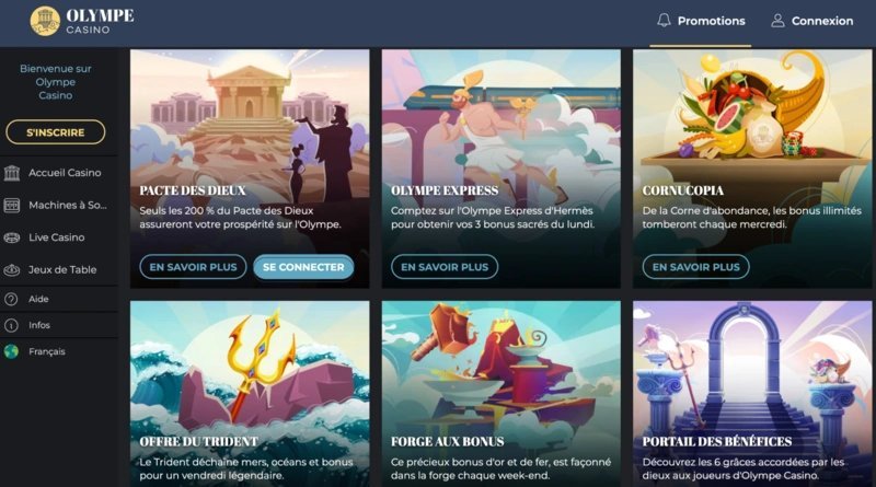 L'Olympe Casino : Un Nouveau Jardin En Ligne de Chance en France à France